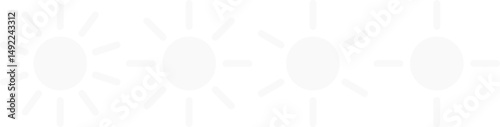Sun icon set in white, Sun simple icons collection