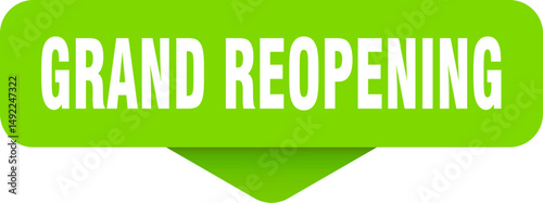 grand reopening sticker. grand reopening sign on transparent background