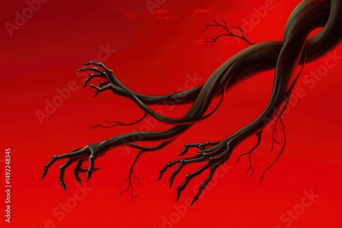 Abstract AI-generated colorful pattern design illustration