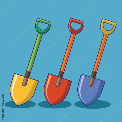 Set of Shovel Clipart – Vector Illustrations of Garden and Construction Tools

