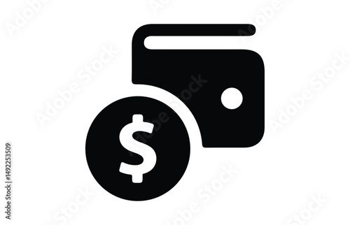 Finance icons. Business Icons, money signs. Money silhouette collection. Cash money icon vector. Green American dollar bill flat icon for financial apps and websites