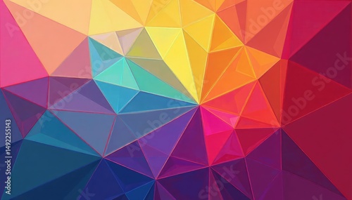 Geometric circle background, vibrant colors, sharp lines, abstract, circle, shapes