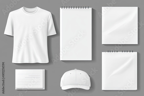 Blank promotional products mockup