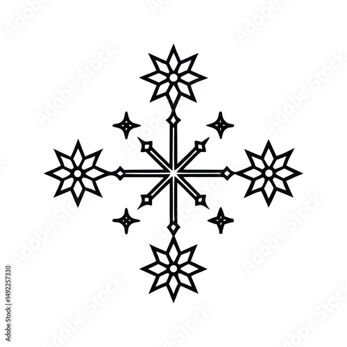 Wallpaper Mural leviathan cross formed in drifting snowflakes Torontodigital.ca
