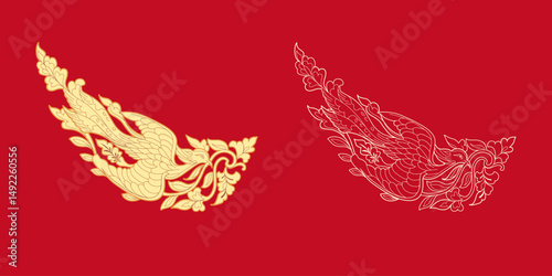vector illustration of a phoenix