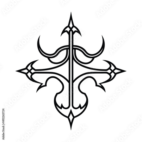 leviathan cross fused with sigils of chaos