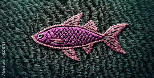 fish on blue background photo