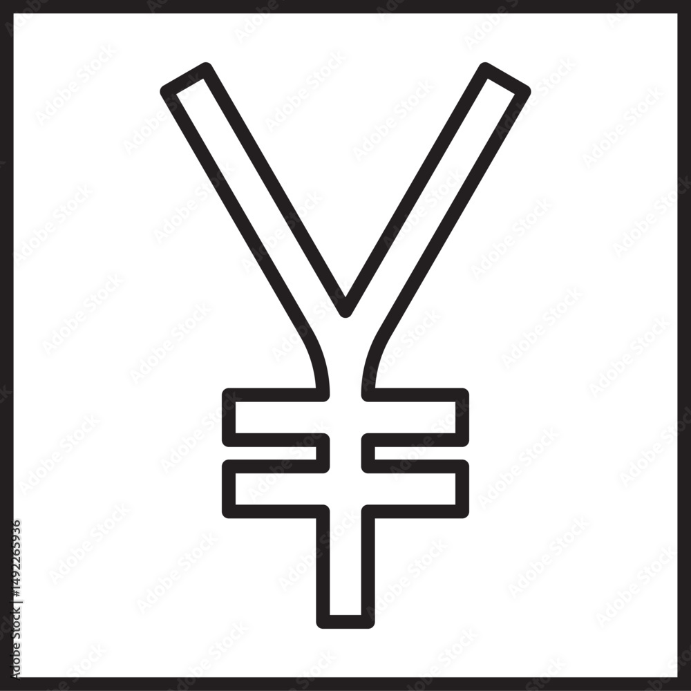 Obraz premium yen sign icon design
