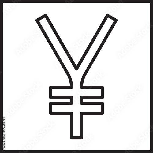 yen sign icon design