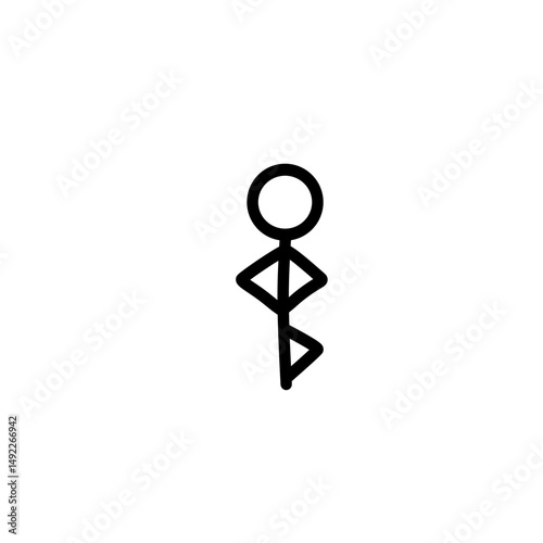 stick figure icon, stick man, protected silhouette
