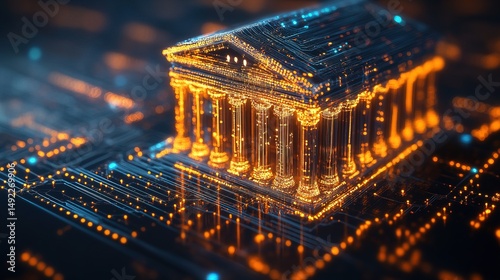 A cyber bank protected by AI-driven real-time fraud detection security systems
