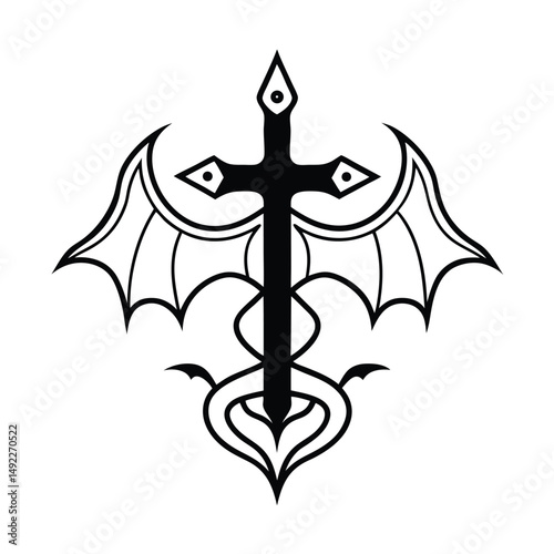 Leviathan Cross Hidden in Demonic Mural