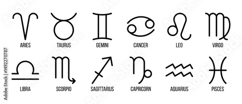 12 zodiac signs, horoscope symbols, astrological icons, aries, taurus, gemini, cancer, leo, virgo, libra, scorpio, capricorn, aquarius, pisces