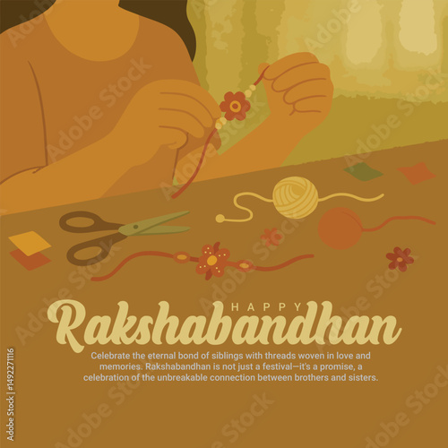Raksha Bandhan greetings and social media post design
