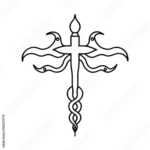 Leviathan Cross Made of Whispering Spirits