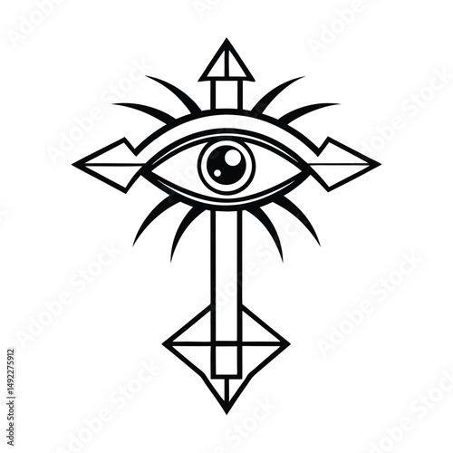 Leviathan Cross Projected from Crows Eye