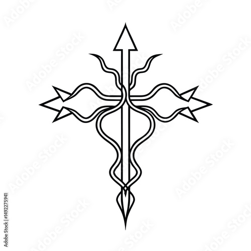 Leviathan Cross Pulsing with Spectral Veins