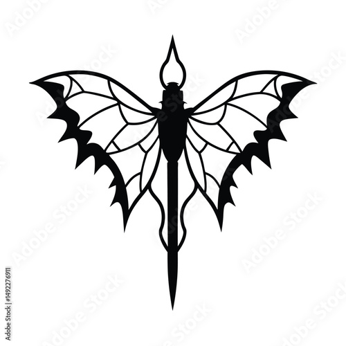 Leviathan Cross Shrouded in Moth Wings