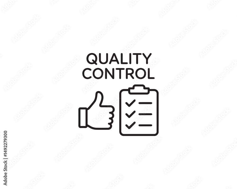 Obraz premium Quality Control icon vector design illustration.