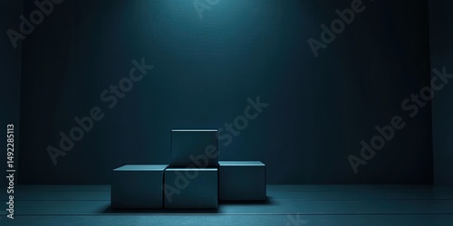 Wallpaper Mural Dark Teal Display Podiums Torontodigital.ca