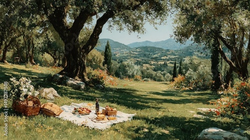 Idyllic Picnic in the Countryside