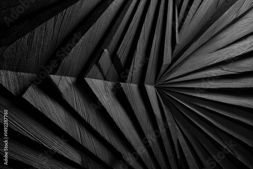 Dark Tones of Nature's Fan-Like Artistry