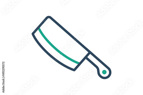 Knife icon. line icon style. icon related to meat knife. cooking elements vector illustration