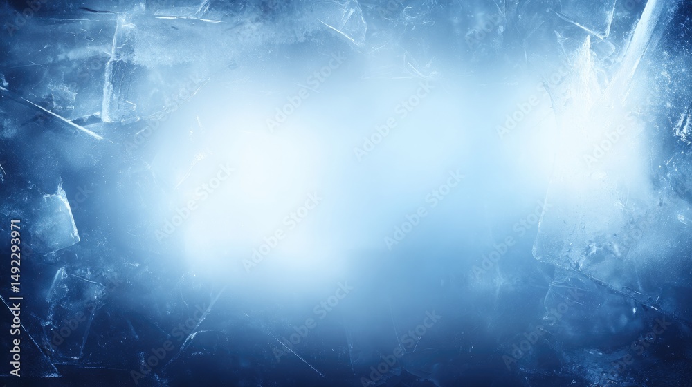 Fototapeta premium Serene Blue Abstract Luminescence Creates Calm Visuals