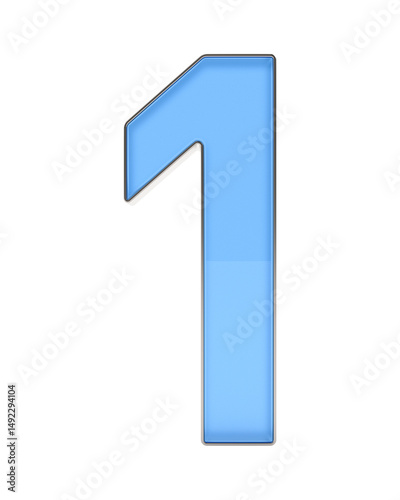 Number one on white backgro...
