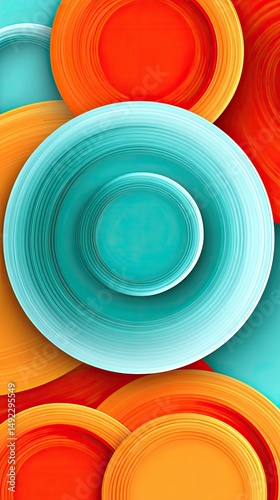 Vibrant Circles Harmoniously Arranged in Delightful Still Life