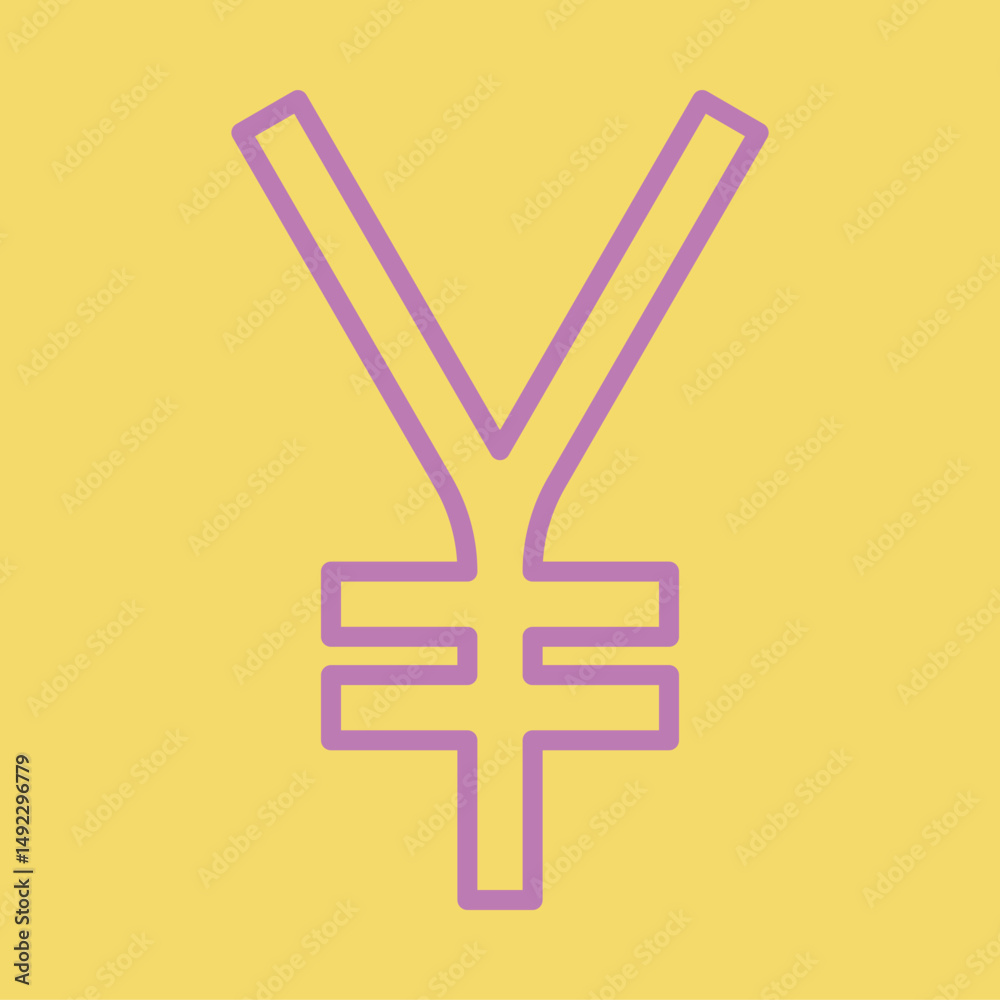 Obraz premium yen sign icon design
