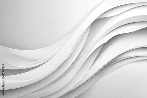 Softly Flowing White Abstract Curving Background