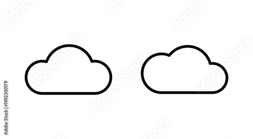 Cloud icon vector. cloud sign and symbol