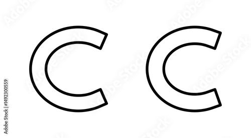 Copyright icon vector. copyright sign and symbol