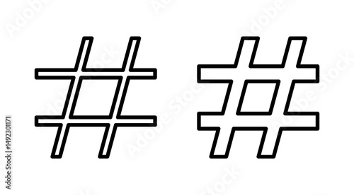 Hashtag icon vector. hashtag sign and symbol