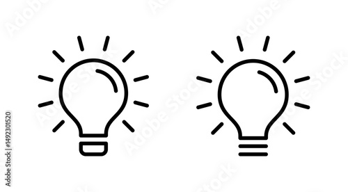 Lamp icon vector. Light bulb sign and symbol. idea symbol.