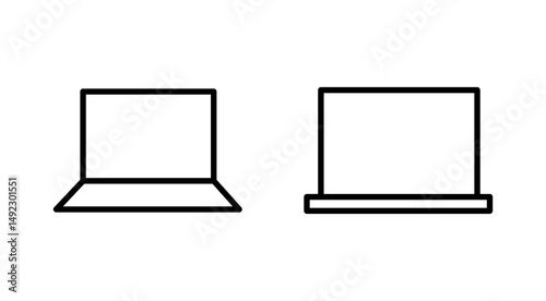 Laptop icon vector. computer sign and symbol