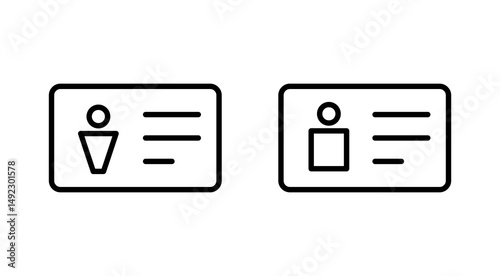 License icon vector. ID card icon. driver license, staff identification card