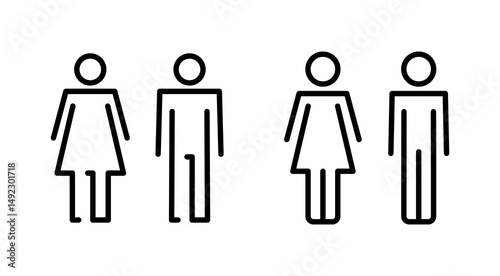 Man and woman icon vector. male and female sign and symbol. Girls and boys