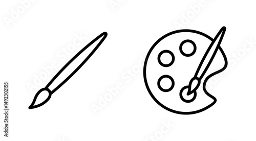 Paint icon vector. paint brush sign and symbol. paint roller icon vector