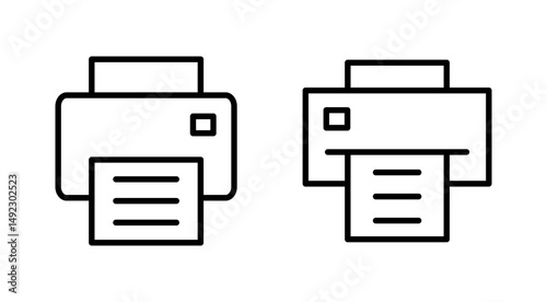 Print icon vector. printer sign and symbol