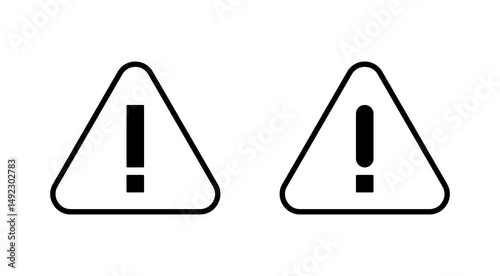 Exclamation danger icon vector. attention sign and symbol. attention sign