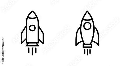 Rocket icon vector. Startup sign and symbol. rocket launcher icon
