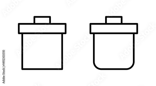 Trash icon vector. trash can icon. delete sign and symbol.