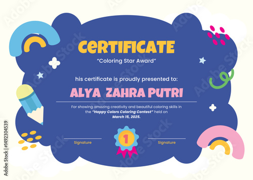 Editable Certificate for Online Course Completion