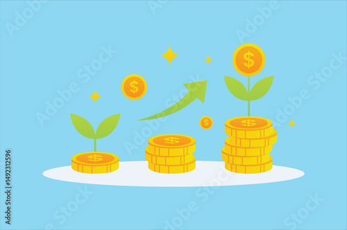 Financial Design Illustration and Vector