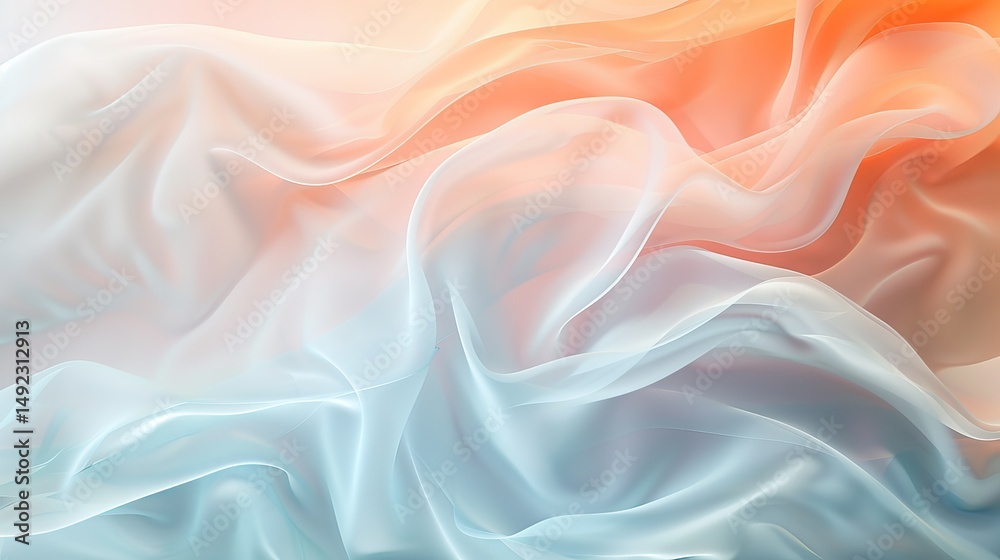 Fototapeta premium Pastel mist with soft gradient fog, minimal dreamy atmosphere, light texture, smooth transitions, clean and elegant design.