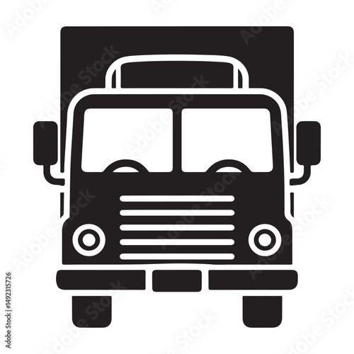 Black Truck Transportation Illustration Delivering Solutions For Your Business