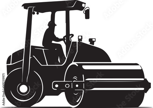 Road Roller Silhouette Bundle