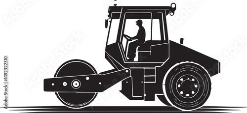 Road Roller Silhouette Bundle
